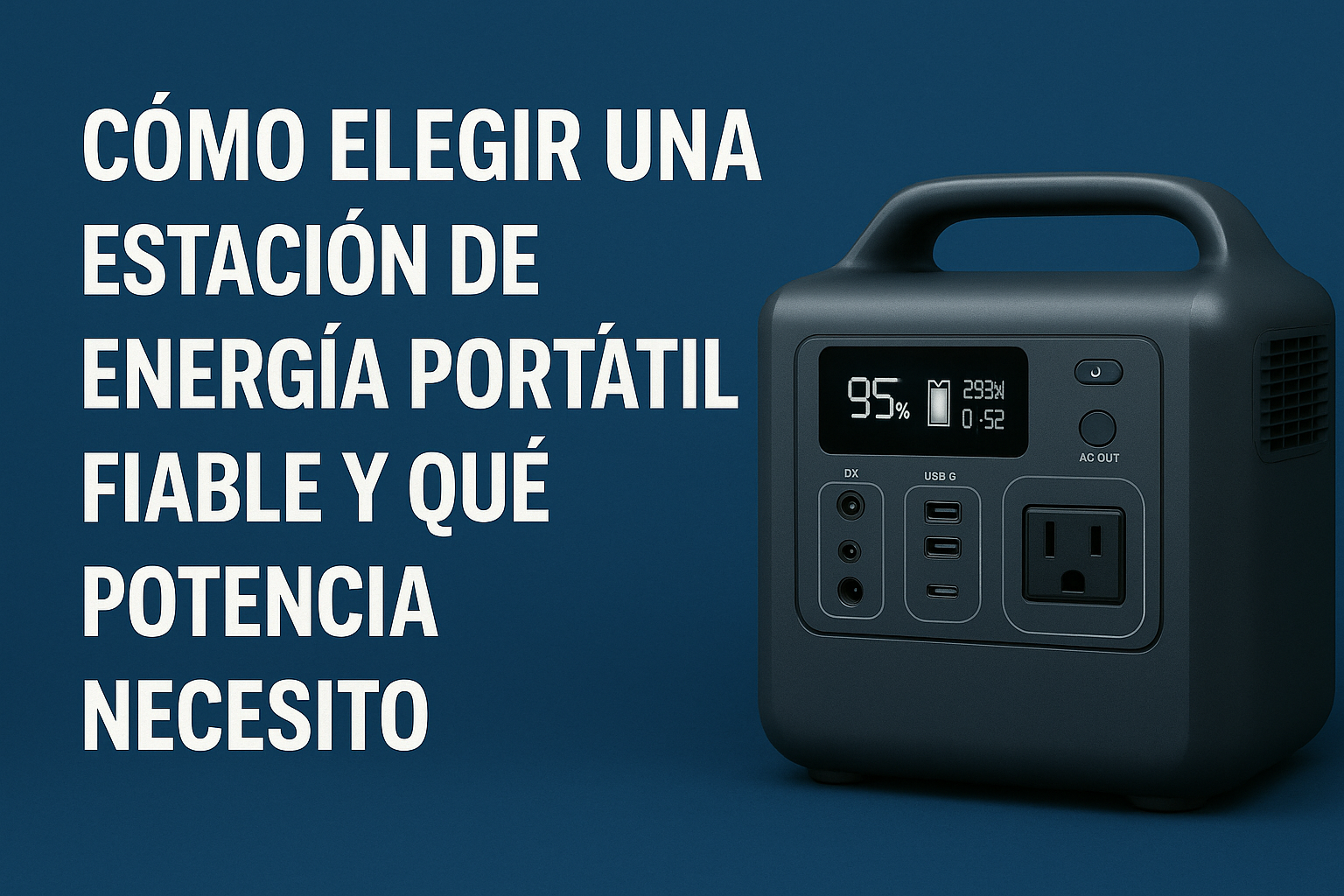 Cómo elegir una estación de energía portátil fiable y qué potencia necesito (Guía definitiva invierno 2025/2026)