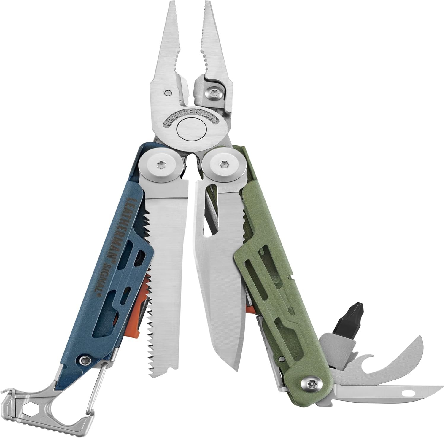 Multiherramienta Leatherman Signal camping y supervivencia