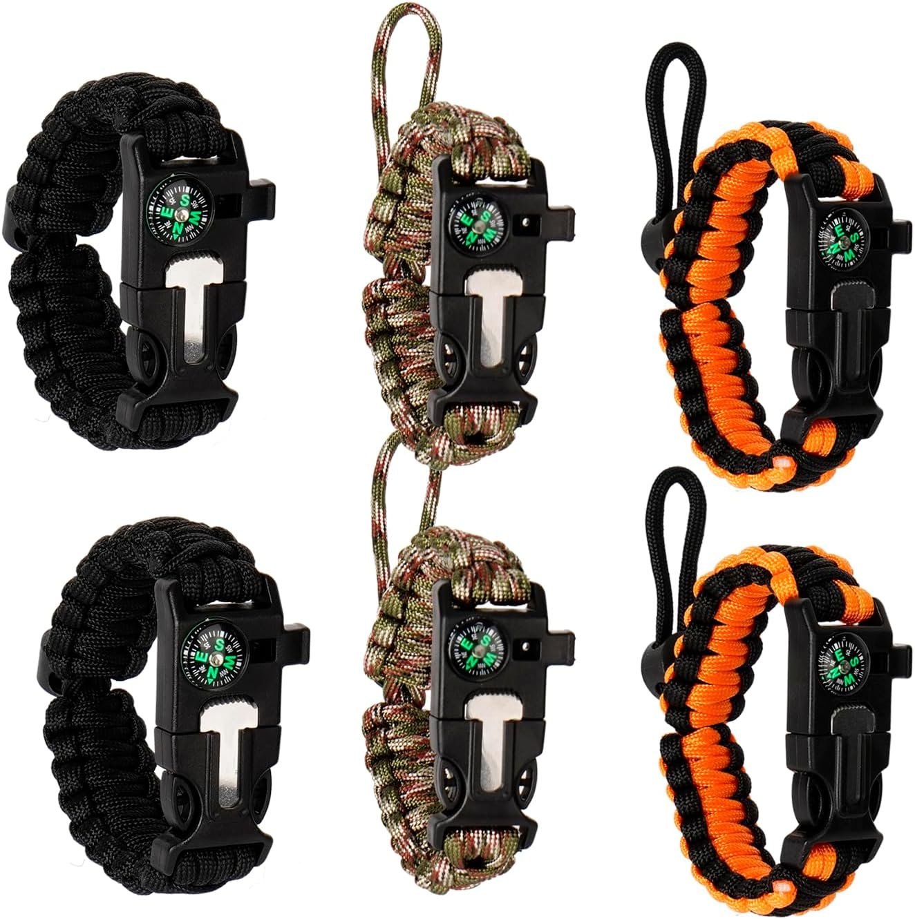 Pulsera de supervivencia con cuerda y silbato